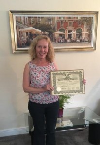 Hypnotherapy cert photo