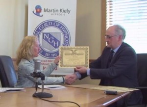 Receiving hypnotherapy certification